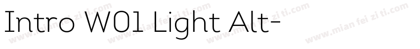 Intro W01 Light Alt字体转换